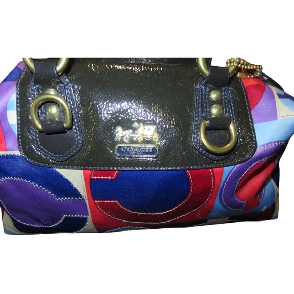 Coach 2008 Madison Sabrina Graphic Op Art Convertible Strap Satchel Hobo Bag - Picture 3 of 11